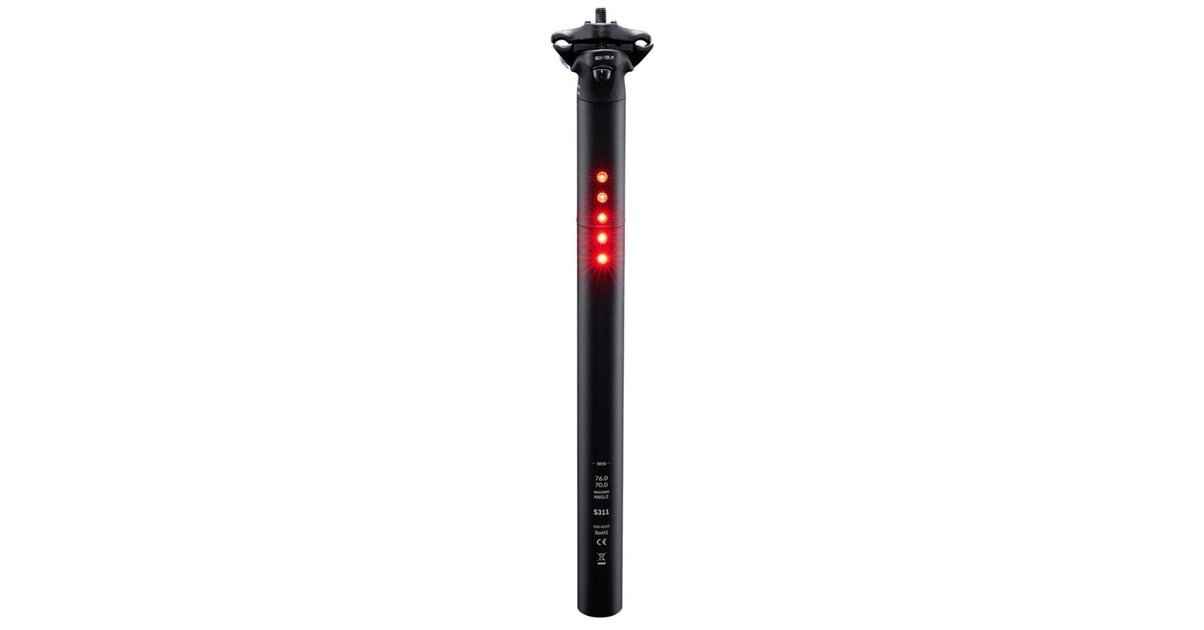 XLC LO-C22 Tige de selle noire avec câble vélo antivol à clé 27,2 mm